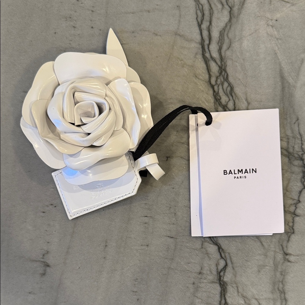 NWT Balmain White Rose Charm